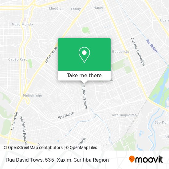 Rua David Tows, 535- Xaxim map