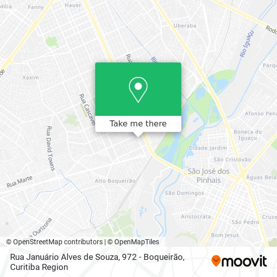 Rua Januário Alves de Souza, 972 - Boqueirão map