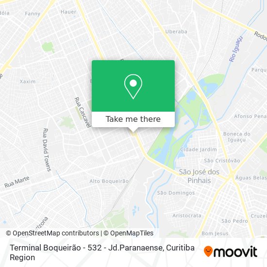 Mapa Terminal Boqueirão - 532 - Jd.Paranaense