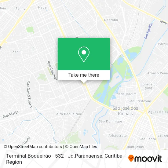 Terminal Boqueirão - 532 - Jd.Paranaense map