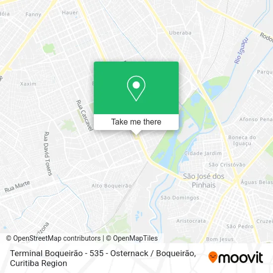 Terminal Boqueirão - 535 - Osternack / Boqueirão map