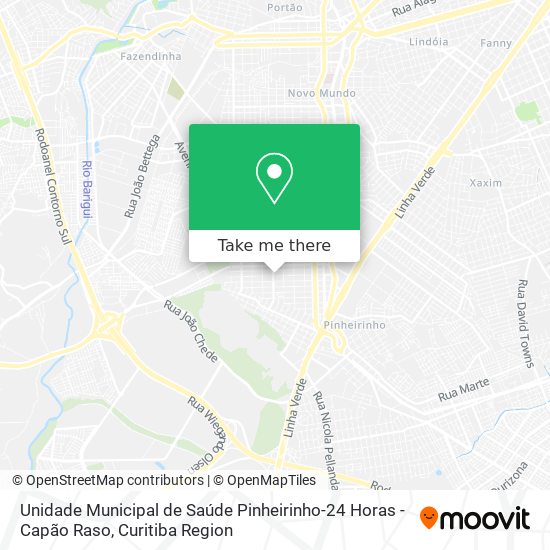 Unidade Municipal de Saúde Pinheirinho-24 Horas - Capão Raso map