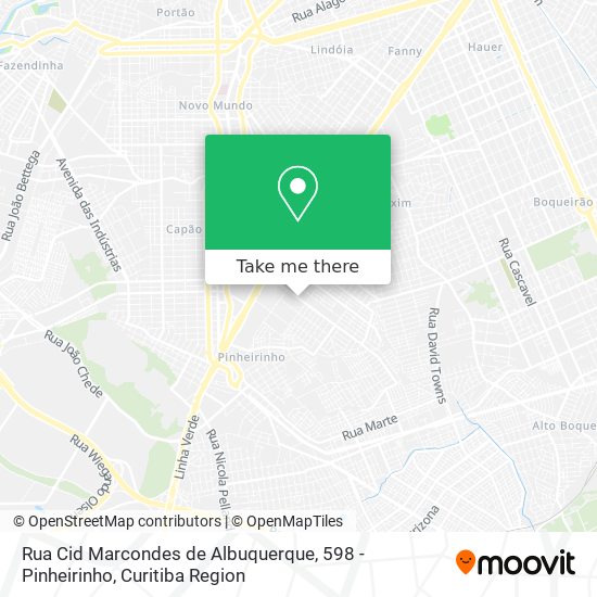 Rua Cid Marcondes de Albuquerque, 598 - Pinheirinho map