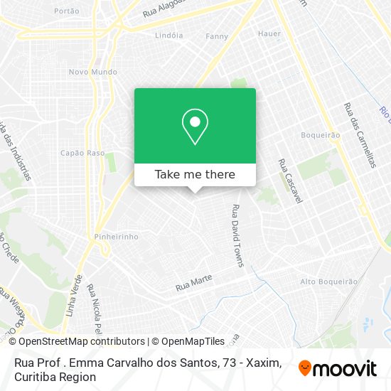 Rua Prof . Emma Carvalho dos Santos, 73 - Xaxim map