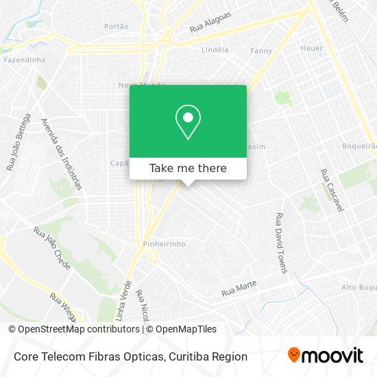 Core Telecom Fibras Opticas map