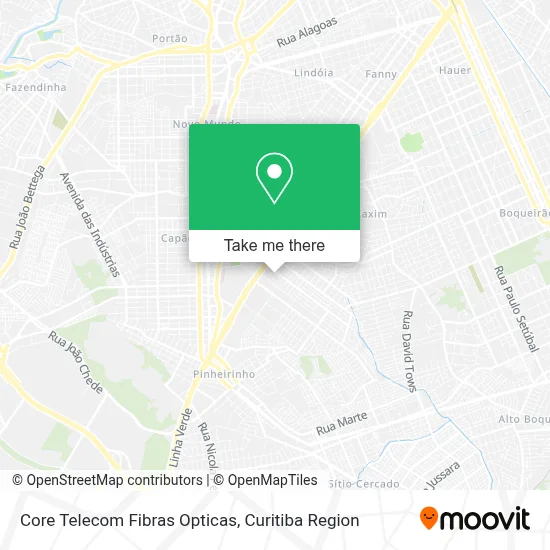 Core Telecom Fibras Opticas map