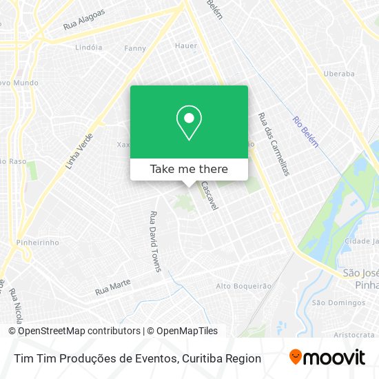 Mapa Tim Tim Produções de Eventos