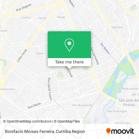 Bonifacio Moises Ferreira map