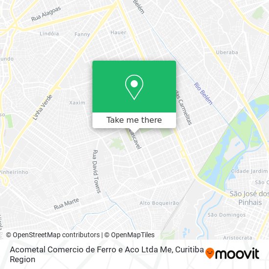 Acometal Comercio de Ferro e Aco Ltda Me map