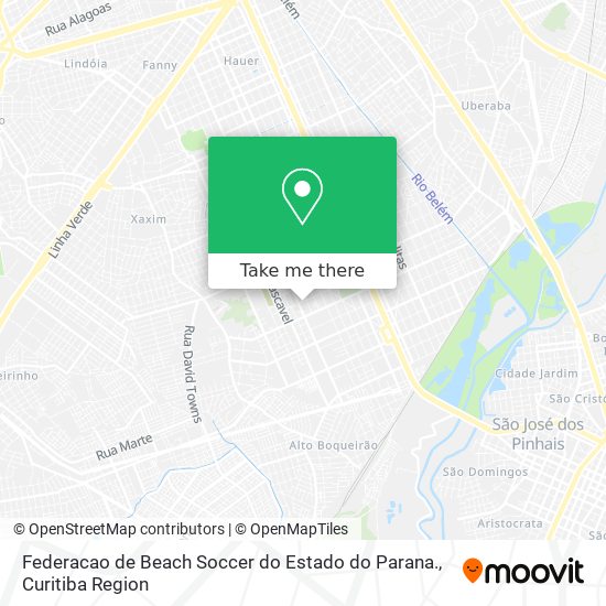 Federacao de Beach Soccer do Estado do Parana. map
