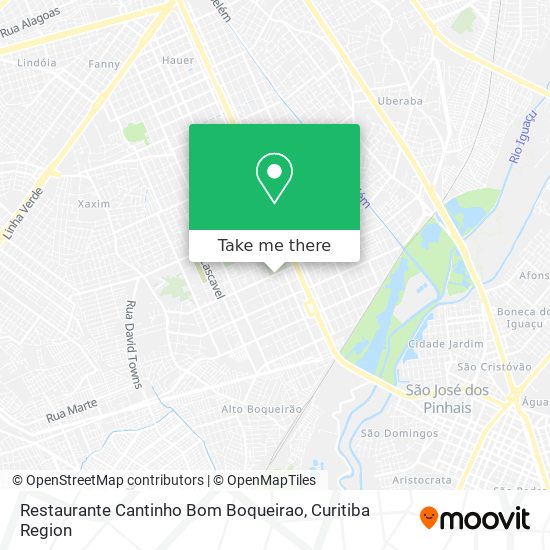 Restaurante Cantinho Bom Boqueirao map