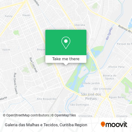 Mapa Galeria das Malhas e Tecidos