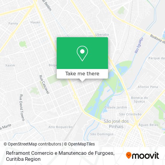 Mapa Reframont Comercio e Manutencao de Furgoes