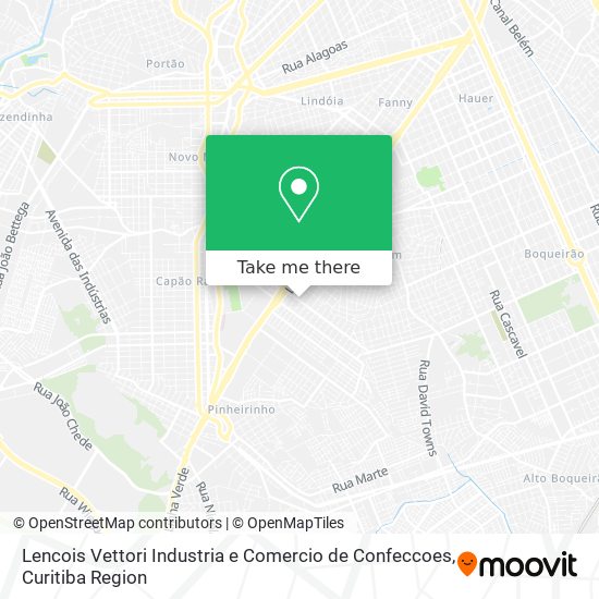 Lencois Vettori Industria e Comercio de Confeccoes map