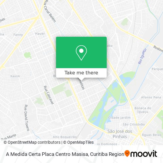 A Medida Certa Placa Centro Masisa map