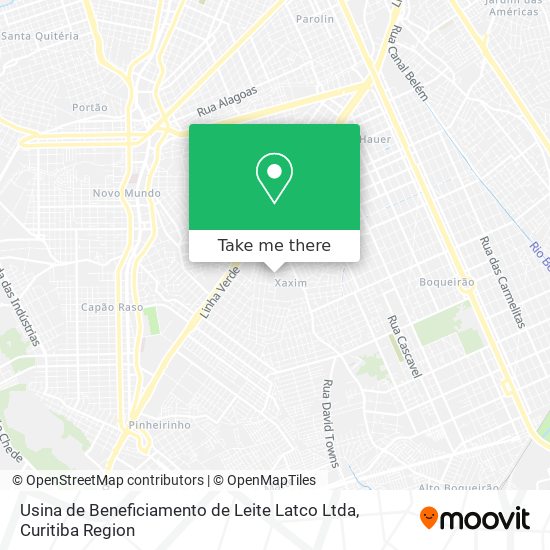 Usina de Beneficiamento de Leite Latco Ltda map