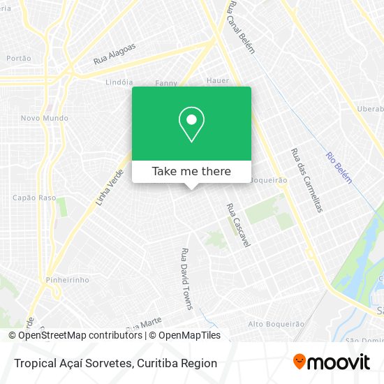 Tropical Açaí Sorvetes map