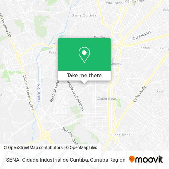 SENAI Cidade Industrial de Curitiba map