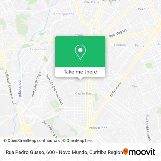 Rua Pedro Gusso, 600 - Novo Mundo map