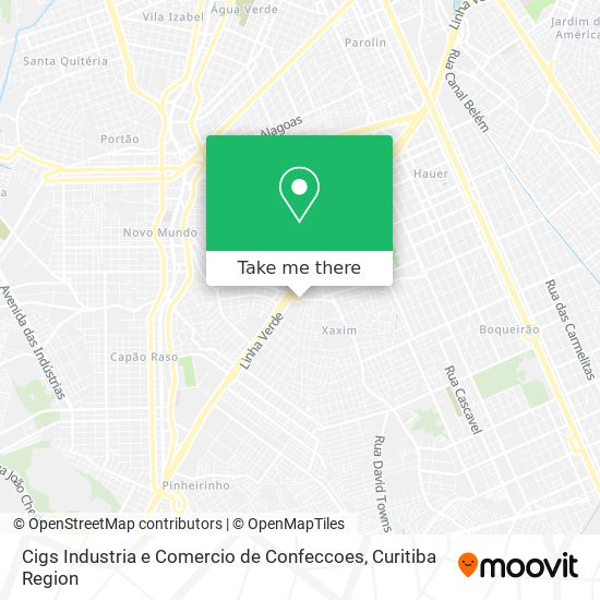 Cigs Industria e Comercio de Confeccoes map