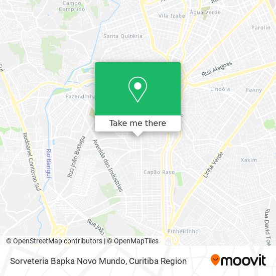 Sorveteria Bapka Novo Mundo map