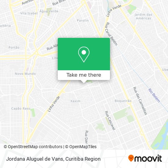 Jordana Aluguel de Vans map