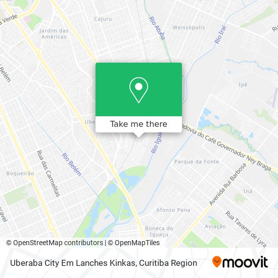 Uberaba City Em Lanches Kinkas map