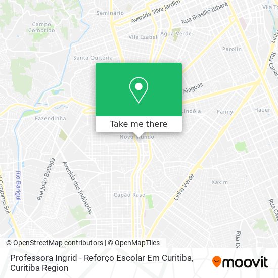 Mapa Professora Ingrid - Reforço Escolar Em Curitiba