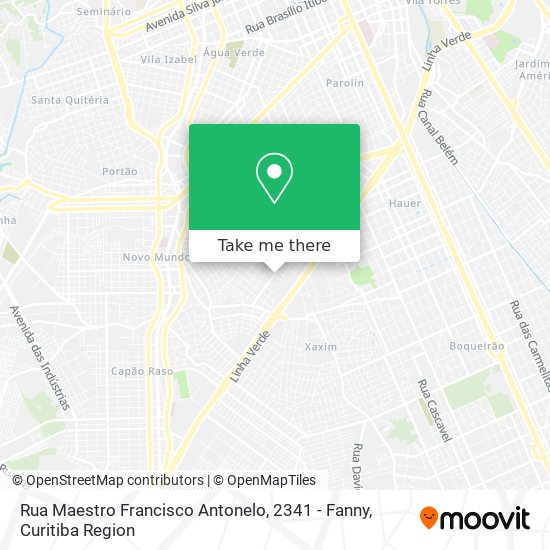Rua Maestro Francisco Antonelo, 2341 - Fanny map