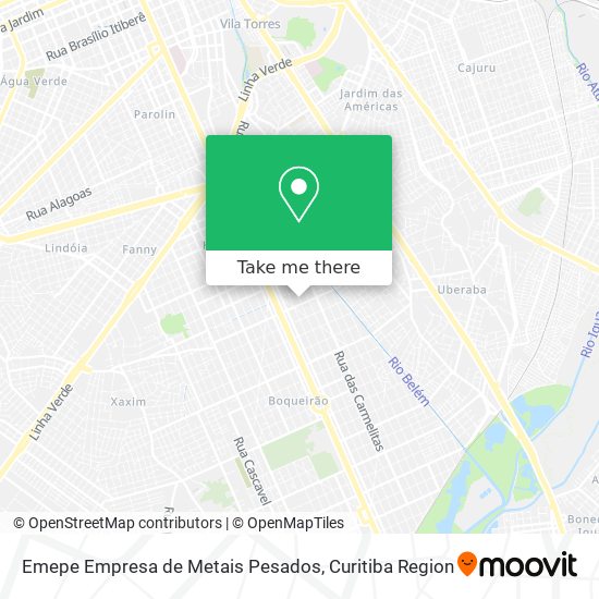 Emepe Empresa de Metais Pesados map