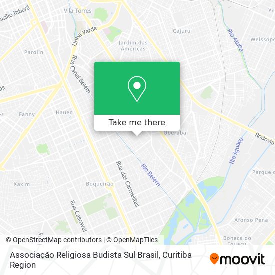 Mapa Associação Religiosa Budista Sul Brasil