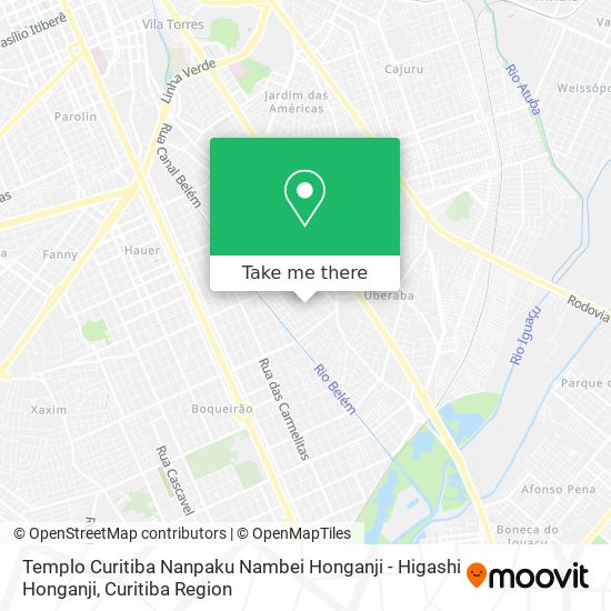 Templo Curitiba Nanpaku Nambei Honganji - Higashi Honganji map