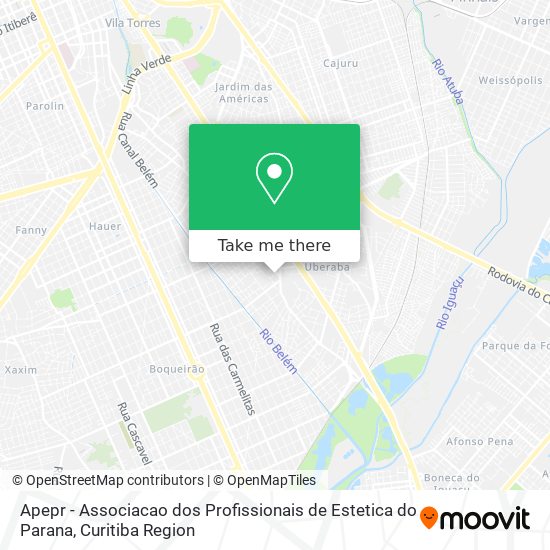 Apepr - Associacao dos Profissionais de Estetica do Parana map