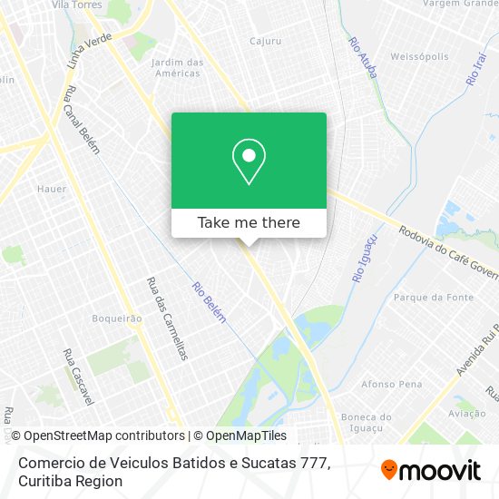 Comercio de Veiculos Batidos e Sucatas 777 map