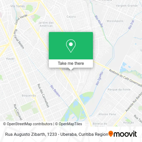 Rua Augusto Zibarth, 1233 - Uberaba map