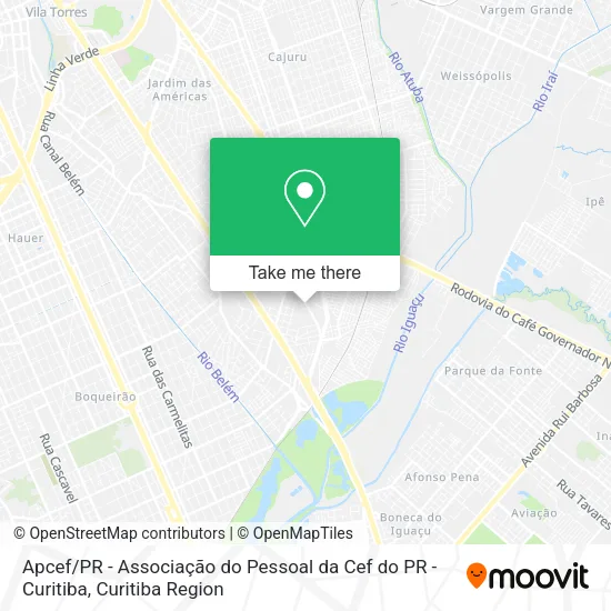 Apcef / PR - Associação do Pessoal da Cef do PR - Curitiba map