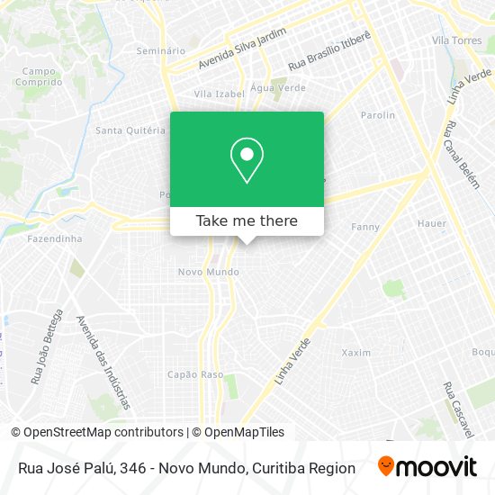 Rua José Palú, 346 - Novo Mundo map