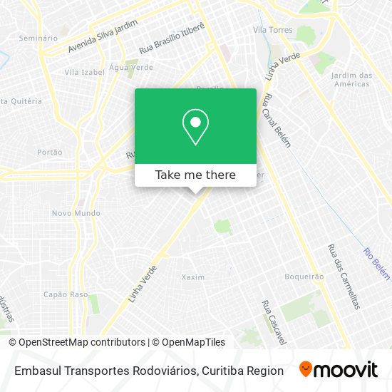 Mapa Embasul Transportes Rodoviários