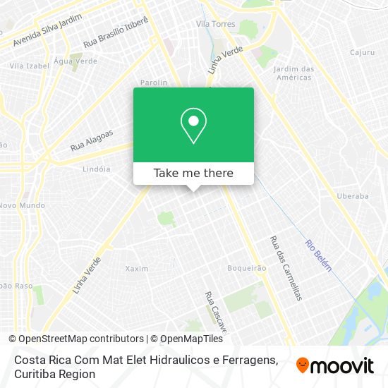 Costa Rica Com Mat Elet Hidraulicos e Ferragens map