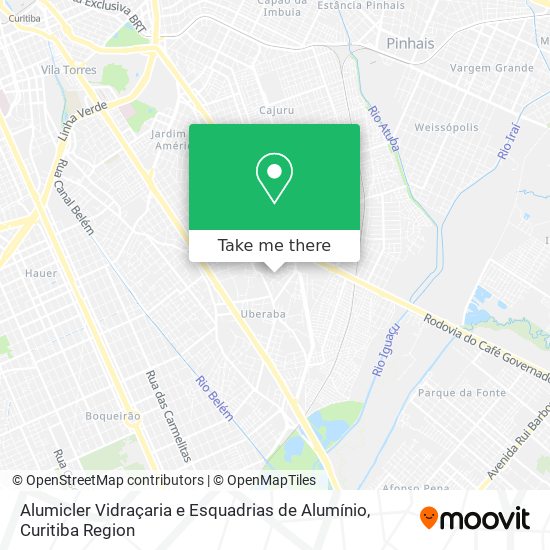 Alumicler Vidraçaria e Esquadrias de Alumínio map
