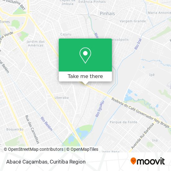 Abacé Caçambas map