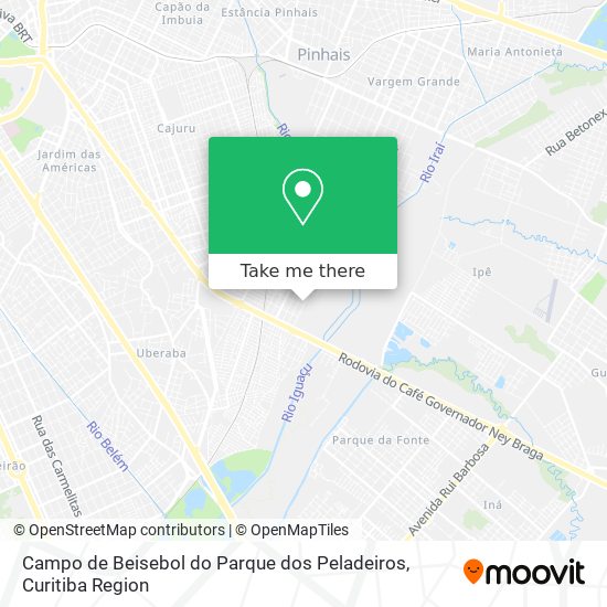 Campo de Beisebol do Parque dos Peladeiros map