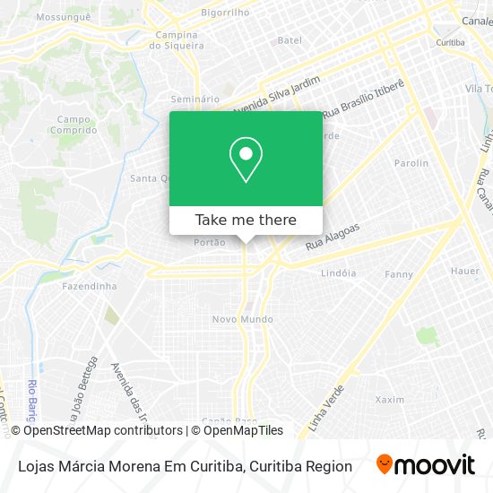 Mapa Lojas Márcia Morena Em Curitiba