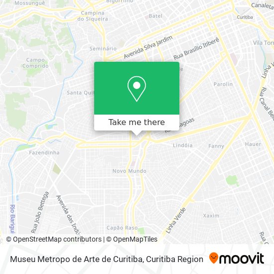 Mapa Museu Metropo de Arte de Curitiba