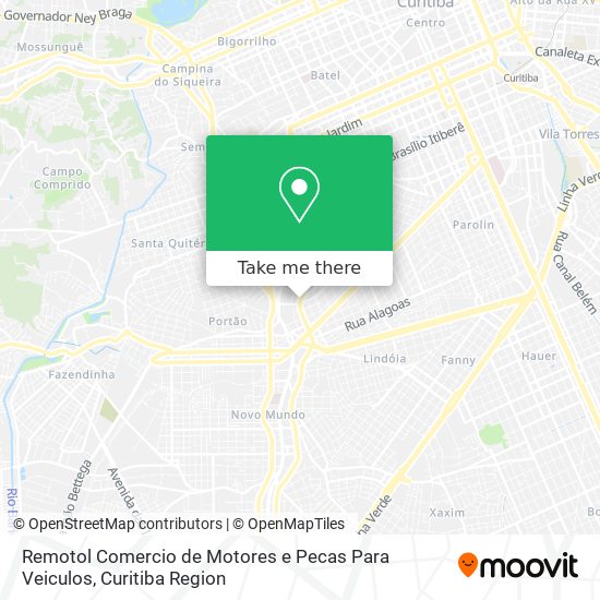 Mapa Remotol Comercio de Motores e Pecas Para Veiculos