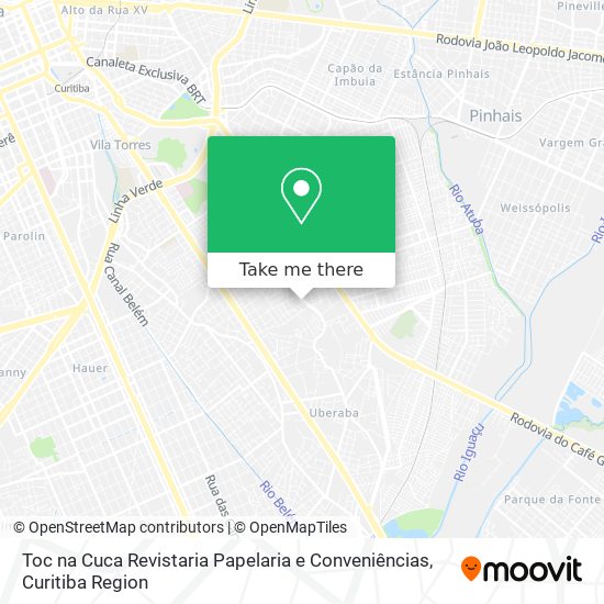 Toc na Cuca Revistaria Papelaria e Conveniências map