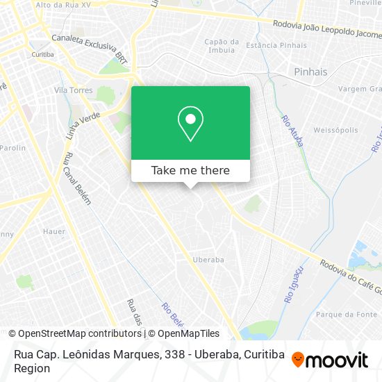 Rua Cap. Leônidas Marques, 338 - Uberaba map