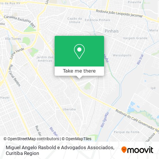 Mapa Miguel Angelo Rasbold e Advogados Associados