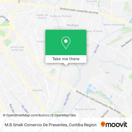 M.B.Smek Comercio De Presentes map