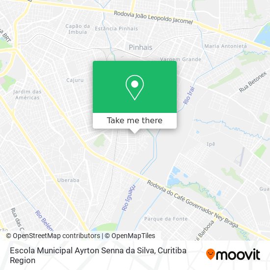 Mapa Escola Municipal Ayrton Senna da Silva